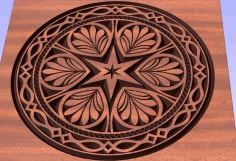 Wooden Mandala CNC Wooden Door Design DXF File
