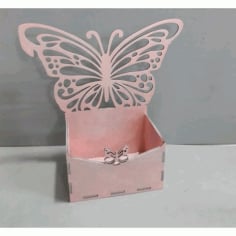 Wooden Mini Butterfly Box CDR Vectors File