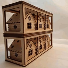 Wooden Mini Houses CDR File
