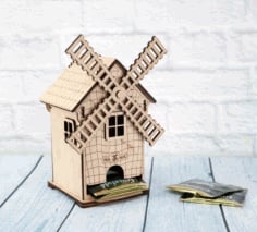 Wooden Mini Tea Bag House CDR File