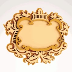 Wooden Mirror Frame Free DXF Vectors File