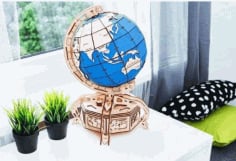 Wooden Model Globe CDR File