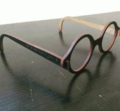 Wooden Modern Eyeglasses Laser Cut CDR File