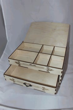 Wooden Organizer Box Laser cut Drawer Organizer CDR File