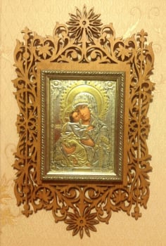 Wooden Orthodox Photo Frame Laser Cut CDR File
