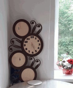 Wooden Photo Clock Frame CDR File