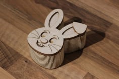 Wooden Rabbit Shape Box DXF Vectors File