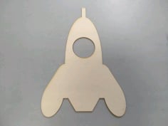 Wooden Rocket Ship Laser Cutting Template Free DXF File