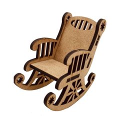 Wooden Rocking Chair Design CNC Furniture CDR File for Laser Cutting