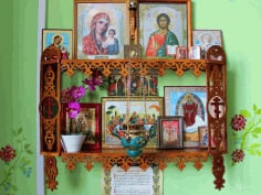 Wooden Shelf For Icons Christian Home Altar Laser Cut CDR File