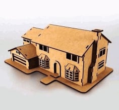 Wooden Simpsons House Model Laser Cut Free CDR File
