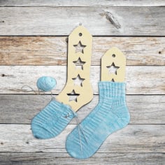 Wooden Sock Blockers With Stars Template Laser Cut CDR File