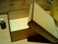 Wooden Square Box Storage Box DXF File for Laser Cutting