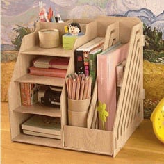 Wooden Stationary Organizer CDR File