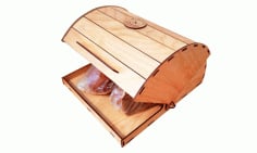 Wooden Storage Lid Box CDR File