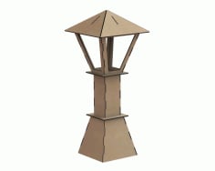 Wooden Table Lamp Laser Cut Free CDR Vectors File