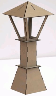 Wooden Table Lamp Laser Cut Table Lamp Free CDR and DXF File