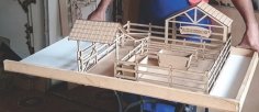 Wooden Toy Stable Cattle Yard Puzzle Model Free Laser Cut File