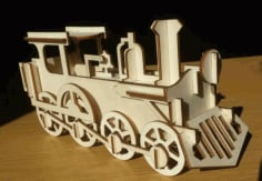 Wooden Toy Train Model Locomotive Wooden Puzzle SVG File