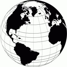 World Map Silhouette CDR File