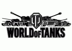 World of Tanks Logo Vector Laser Cut CDR File