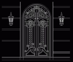 Wrought Iron Doors AutoCAD Drawing DWG File