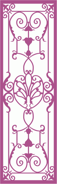 Wrought Iron Grille Pattern Laser Cut CDR File
