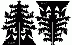 Xmastree Laser Cut DXF File
