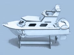 Yacht Laser Cut Puzzle Model Free CDR Vectors File