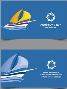 Yacht Rental Business Card Free Vector