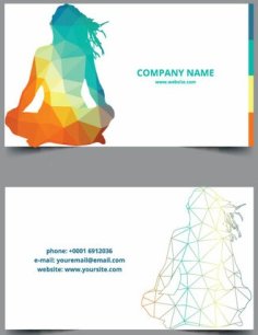 Yoga Class Business Card Template Free Vector