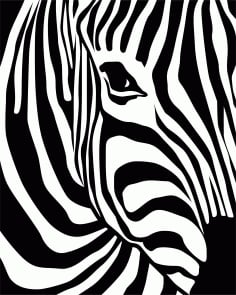 Zebra Graphic Panel Laser Cut CDR File