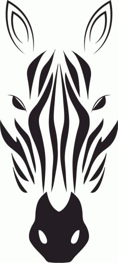 Zebra Head Vector Laser Cut CDR File