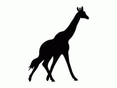 Zyrafa (Giraffe Silhouette) Free DXF Vectors File